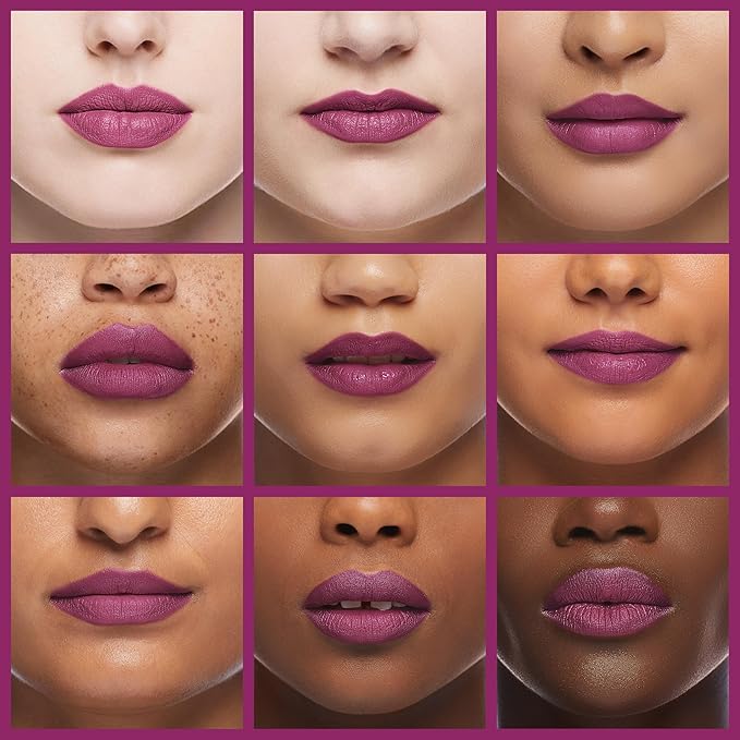 Oulac Matte Liquid Purple Lipstick for Women, Dark Violet Long Lasting Lipstick, Waterproof Lip Stain, No Transfer, Creamy High Pigmented Formula with Vitamin E, Vegan & Cruelty-Free M15