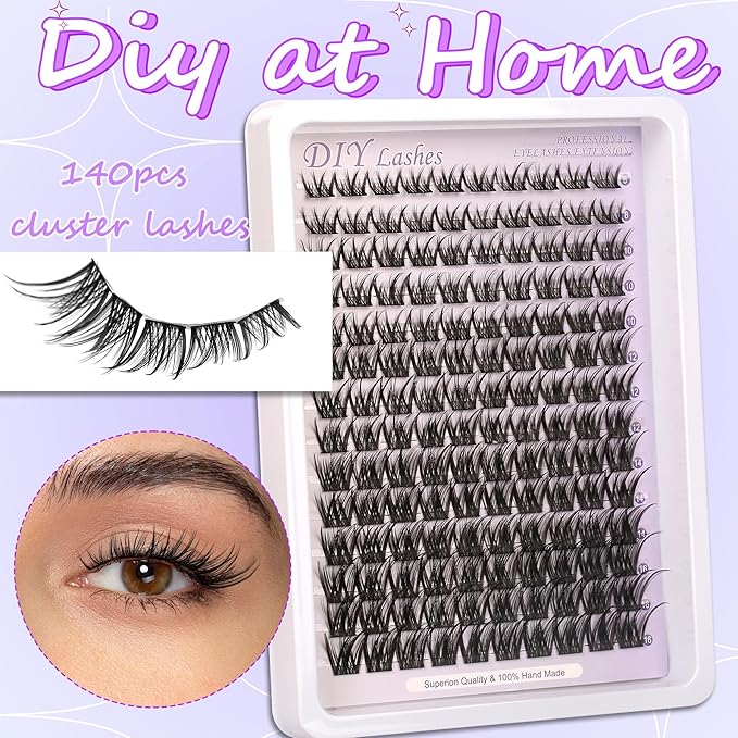 Lash Clusters Manga Eyelash Clusters Anime Cluster Eyelash Extensions Clusters Lashes Natural Look Eyelashes Fairy Lash Clusters Manga Individual Lashes for Self Application (8-16MM)
