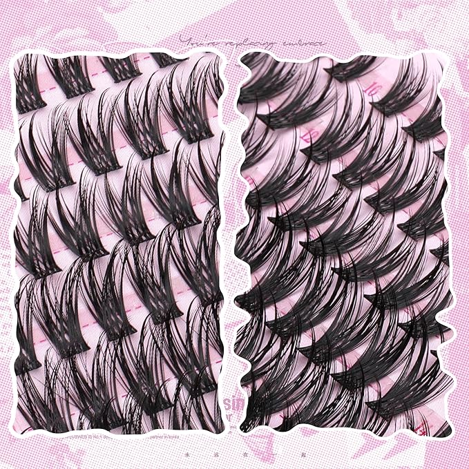 Natural Lash Clusters Wispy Cluster Eyelash Extensions C-Curly Cluster Lashes Thin Lash Band Individual Lashes Soft Fullness Eyelash Clusters DIY Lash Pack Natural Girl Approved (126Pcs, 10-16MM)