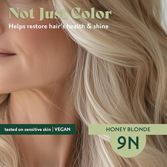 Herbatint Permanent Hair Dye - 9N Honey Blonde - For Up To 100% Gray Coverage of Resistant Gray Hair - Ammonia-Free, Alcohol-Free & Vegan - Salon Influenced Hair Color 5.75 fl oz (4 Pack)