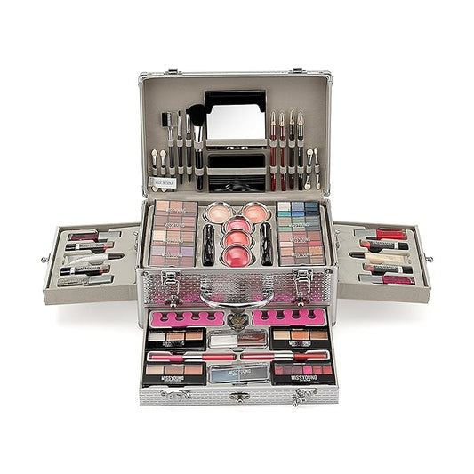 FantasyDay All-in-one Holiday Make up Gift Set | Makeup Kit for Women Full Kit Essential Starter Bundle Include Eyeshadow Palette Lipstick Blush Foundation Concealer Face Powder Mascara Lipgloss Brush