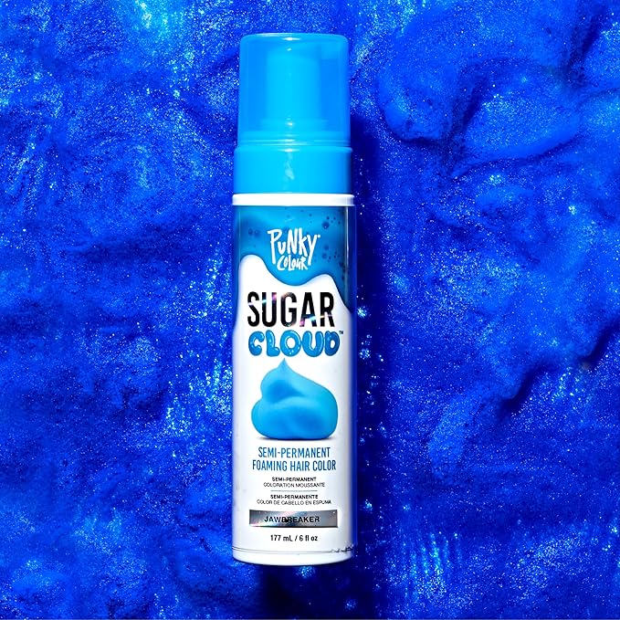 Punky Sugar Cloud Semi-Permanent Foam Hair Color, Jawbreaker - Vibrant Hair Dye for Long-Lasting Color, Easy Application Foam Hair Dye, 6 fl oz.