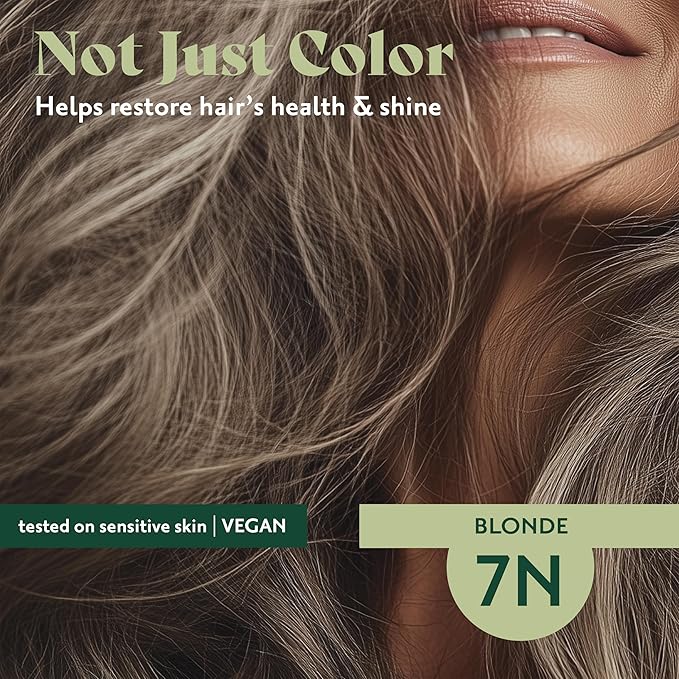 Herbatint Permanent Hair Dye - 7N Blonde - For Up To 100% Gray Coverage of Resistant Gray Hair - Ammonia-Free, Alcohol-Free & Vegan - Salon Influenced Hair Color 5.75 fl oz (2 Pack)