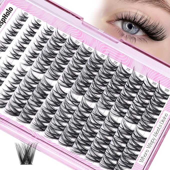 Eyelash Clusters Wispy LashClusters Natural DIY Lash Extensions 10-16MM Individual Eyelashes 120Pcs Cluster Lashes CC-Curly Cluster Eyelash Extensions Fairy Lashes Clusters For Daily Wear