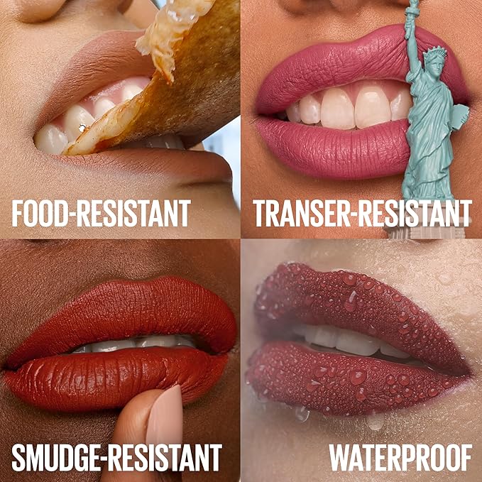 Maybelline Super Stay Matte Ink Liquid Lipstick Makeup, Long Lasting High Impact Color, Up to 16H Wear, Pioneer, Blue Red, 1 Count, Packaging May Vary