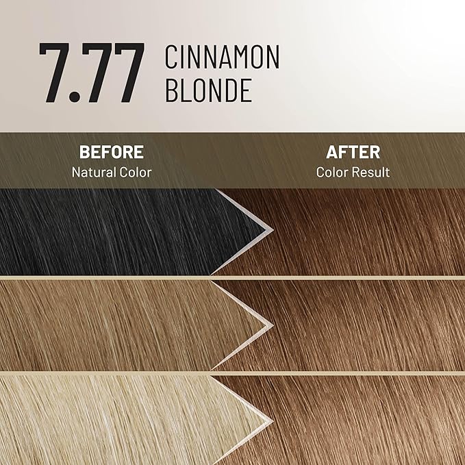 Il Salone Milano Plex Rebuilder Permanent Hair Color Cream - 7.7 Cinnamon Blonde Hair Dye Kit - Professional Salon - Premium Quality - Protects and Restructures - Paraffin, Paraben, Ethyl Alcohol Free