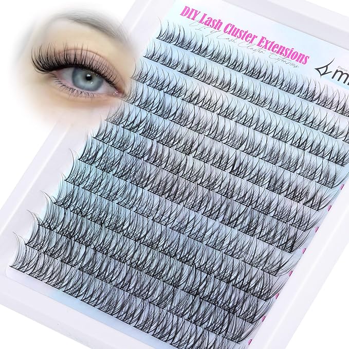Individual Lashes Clusters Natural Lash Extensions 10-16 MM Wispy Eyelash Clusters 144 pcs Eyelash Extension C-Curly Lash Extensions by Lvmixwig
