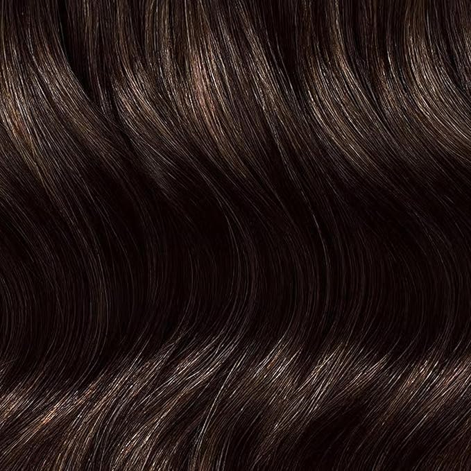 Luxy 100% Remy Human Hair - Seamless Clip-In Hair Extensions - Multi-Dimensional Color for Natural Blending, Adds Volume & Length 150 grams 12" Dimensional Rooted Espresso Brown