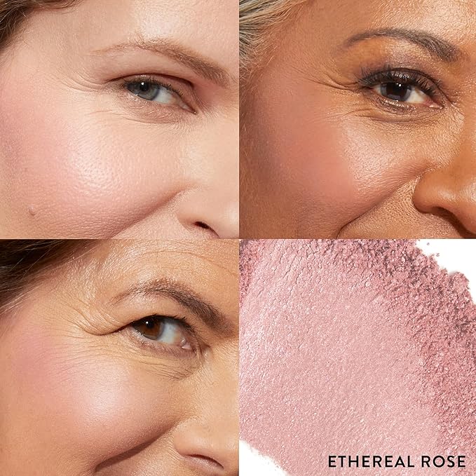 LAURA GELLER NEW YORK Baked Blush-n-Brighten Marbleized Blush for Cheeks - Ethereal Rose - Natural Finish - Buildable Color