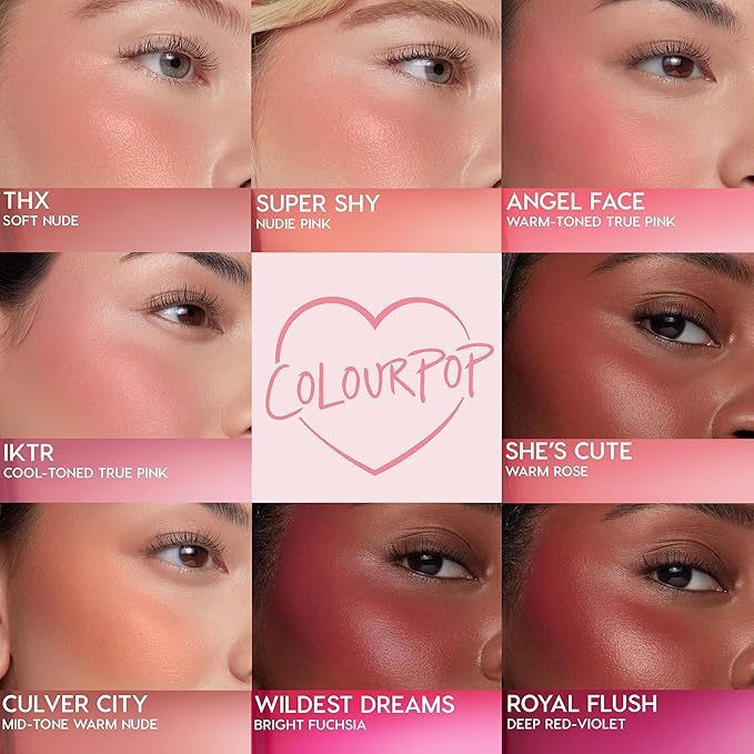 ColourPop Weightless Liquid Blush - Hydrating, Liquid Blush for Cheeks - Glowy Summer Makeup with Hyaluronic Acid for a Healthy Glow - Designed with a Doe Foot Applicator - She's Cute (0.30 oz)