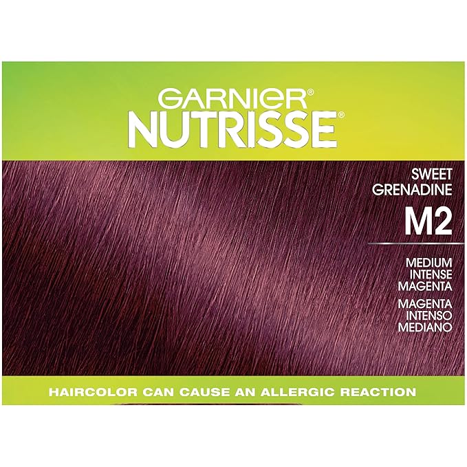 Garnier Hair Color Nutrisse Ultra Color Nourishing Hair Color Creme, Sweet Grenadine M2, 1 Count