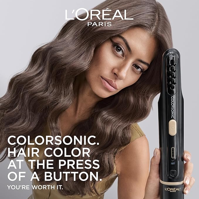 L'Oreal Paris Colorsonic Permanent Hair Dye Coloring Device for Root Touch Up, All Over Color, and Gray Coverage, Mistake-Free Application (Hair Color Cartridge Sold Separately)