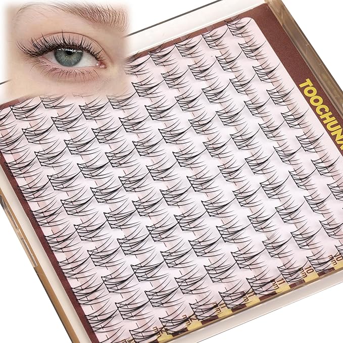 Manga Lash Clusters 9-12mm Short Eyelash Clusters Natural Wispy Individual Lashes C Curve Cluster Eyelash Extensions 0.05mm Thin Band False Eyelashes for Everyday-Use by TOOCHUNAG