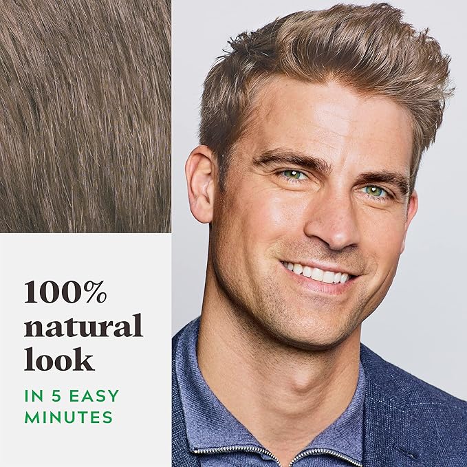 Just For Men Shampoo-In Color (Formerly Original Formula), Mens Hair Color with Keratin and Vitamin E for Stronger Hair - Light Brown, H-25, Pack of 2