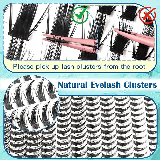 Lash Clusters Manga Eyelash Clusters 180pcs Spiky Cluster Eyelash Extensions CC Curl Natural Anime Lashes Clusters 10-16mm Wispy DIY Lash Extensions at Home (Beloved)