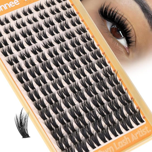 Wispy Lash Clusters Spiky Eyelash Extensions Fairy Cluster Lashes Natural Eyelashes Clusters Hair-Like Softness Lash Extensions Volume Individual Lashes Spikes Value Pack (210Pcs, 10-18MM)