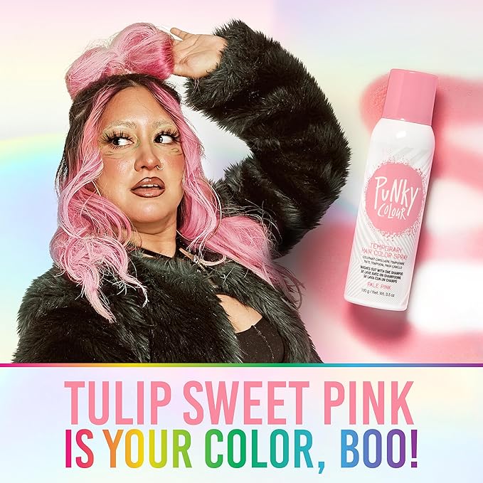 Punky Pastel Temporary Hair Color Spray, Pale Pink, 3.5 oz, 2-Pack