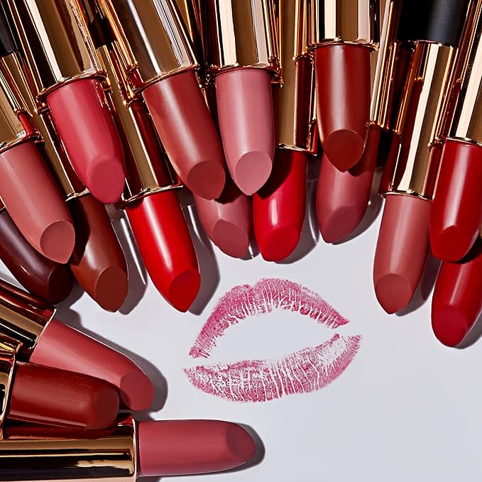 NATASHA MOOR Silk Suede Lipstick: Long-Lasting, Hydrating Semi-Matte Finish - Creamy, Cruelty-Free Formula - Silky Smooth and Highly Pigmented - Mirror for On-the-Go Glamour - MANIFEST