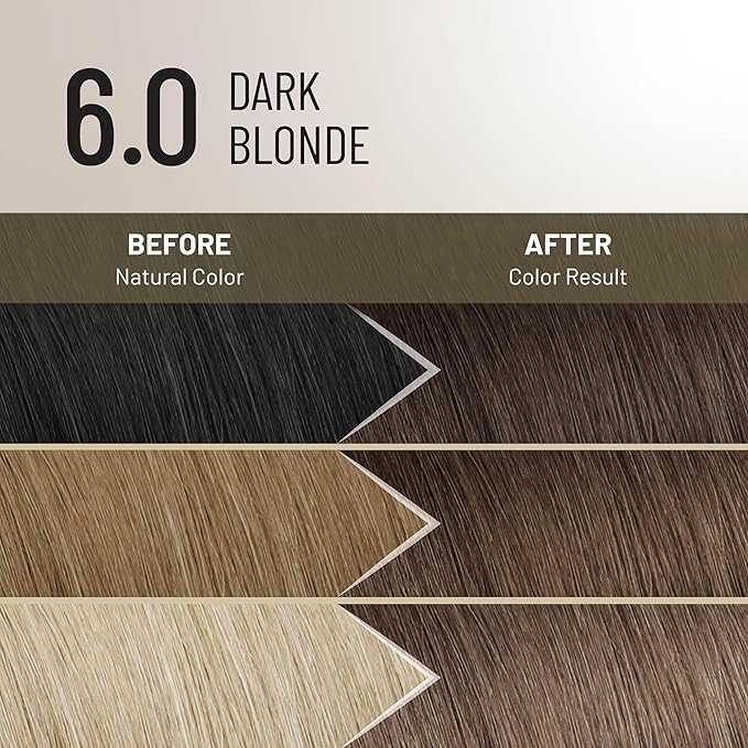 Il Salone Milano Plex Rebuilder Permanent Hair Color Cream - 6.0 Dark Blonde Hair Dye Kit - Professional Salon - Premium Quality - Protects and Restructures - Paraffin, Paraben, Ethyl Alcohol Free