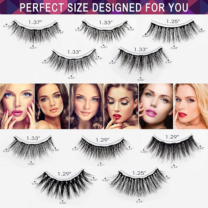 Alcastar Magnetic Eyelashes with Eyeliner Kit, Magnetic Lashes Natural Looking with, Reusable,Long Lasting, Easy Apply,Cruelty-Free (ATZ1004-A1)