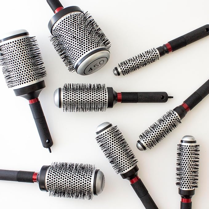 Cricket Technique Thermal Hair Brush #350 1.5” for Curling, and Styling – Heat-Retaining Barrel with Anti-Static Tourmaline Bristles, Round Thermal Brush, Ideal for All Hair Types
