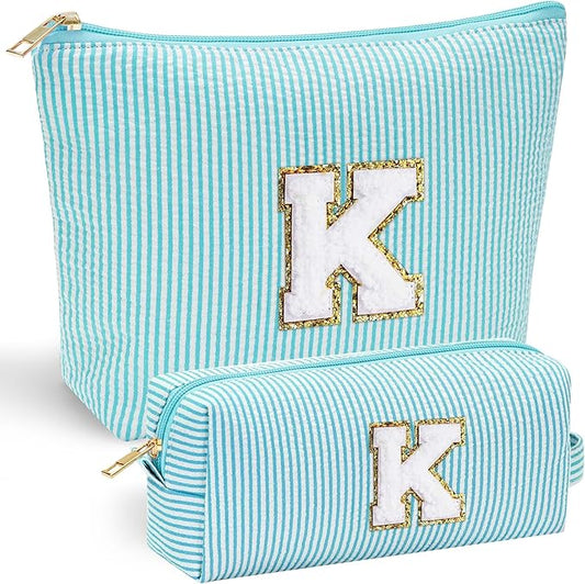 YOOLIFE Makeup Bag for Girls Teen Girl - Personalized Cute Makeup Pouch for Girlfriend Bridesmaid Wife | Cosmetic Travel Toiletry Bag for Friend | Birthday Gift Idea for Her Mom Gifts for Teen Girls K