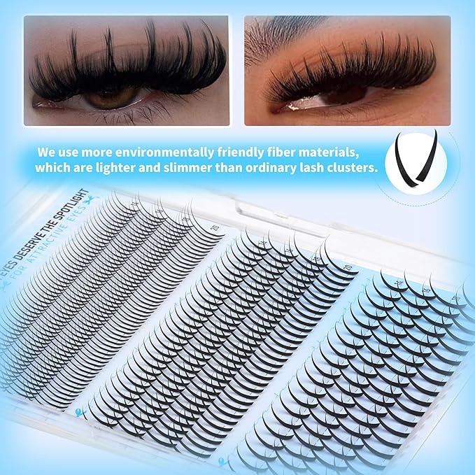TNFVLONEINS Lash Clusters with Spikes Bottom Eyelash Clusters 776PCS Wispy Clusters Eyelash Extensions Manga Individual Lashes Natural Lash Extension DIY Cluster Lashes Pack