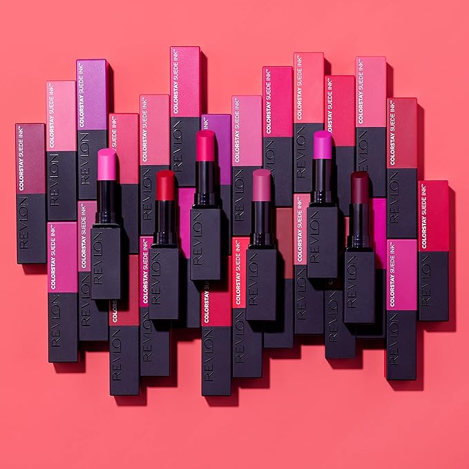 REVLON Lipstick, ColorStay Suede Ink, Built-in Primer, Infused with Vitamin E, Waterproof, Smudge-proof, Matte Color, 011 Type A, 0.09 oz.