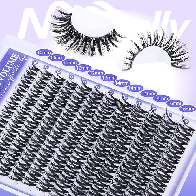 Wispy Eyelash Clusters Individuals Natural Lash Clusters DIY Lash Extension C-curly Cluster Eyelash Extensions 10-16MM Cluster Lashes by Newcally