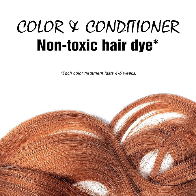 Light Mountain Henna Hair Color & Conditioner - Auburn Hair Dye for Men/Women, Organic Henna Leaf Powder and Botanicals, Chemical-Free, Semi-Permanent Hair Color, 4 Oz (Pack of 3)