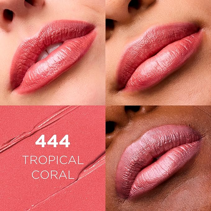 L'Oreal Paris Colour Riche Original Creamy, Hydrating Satin Lipstick with Argan Oil and Vitamin E, Tropical Coral , 1 Count