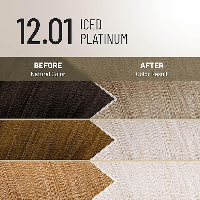 Il Salone Milano Plex Rebuilder Permanent Hair Color Cream - 12.01 Iced Platinum Hair Dye Kit - Professional Salon - Premium Quality - Protects and Restructures - Paraffin, Paraben, Ethyl Alcohol Free