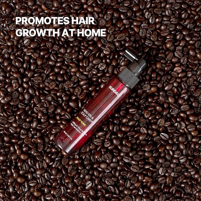 Kundal Caffeine Hair Loss Scalp Tonic - Soothes Scalp, Stimulates Hair Follicles, with Vitamin B3, Tea Tree & Peppermint Oil, Korean Hair care, 3.38 Fl Oz (100ml)