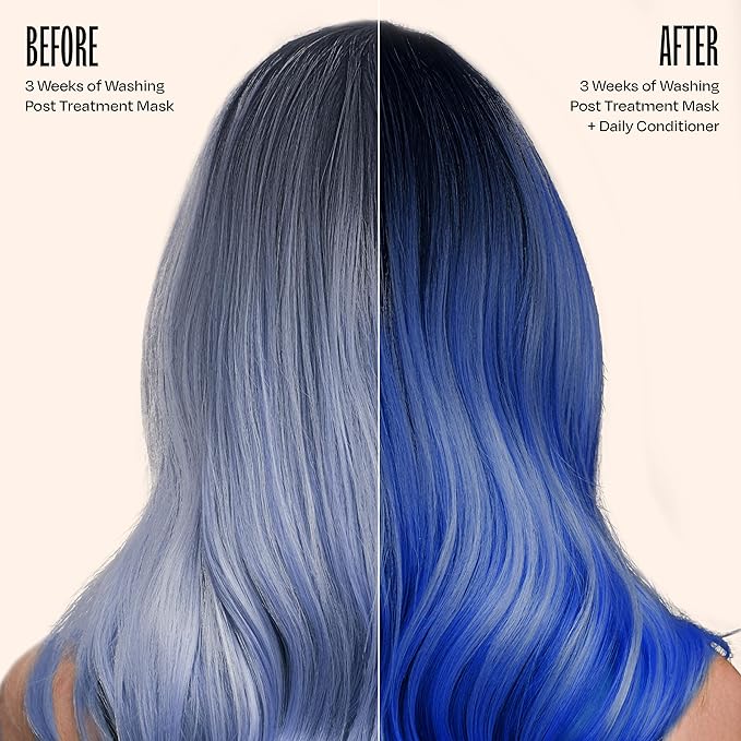 Overtone Daily Color Depositing Conditioner - 4.5oz Temporary Coloring Conditioner with Shea Butter & Coconut Oil - Refresh Color & Prevent Fading - Vegan & Cruelty-Free, Extreme Blue is Cosmic Cobalt