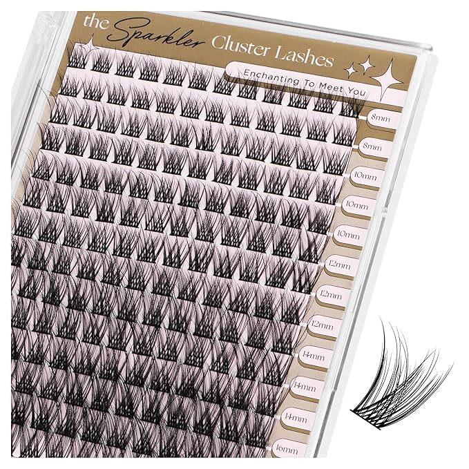 WINKGIGGLE Lash Clusters DIY Eyelash Extensions Natural Volume, Individual Cluster Wispy Lashes Clusters for Home Application