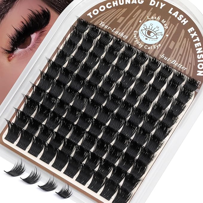 Spiky Lash Clusters Volume Eyelash Clusters With Spikes Wispy Lash Extensions D Curly Individual Lashes Cluster DIY Cluster Eyelash Extensions 10-16mm Thick Lashes Clusters