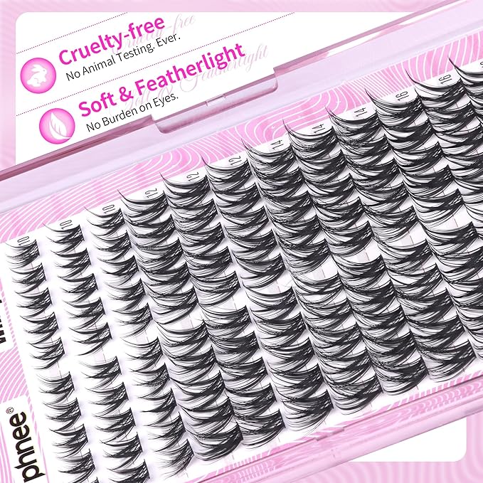 Eyelash Clusters Wispy LashClusters Natural DIY Lash Extensions 10-16MM Individual Eyelashes 120Pcs Cluster Lashes CC-Curly Cluster Eyelash Extensions Fairy Lashes Clusters For Daily Wear