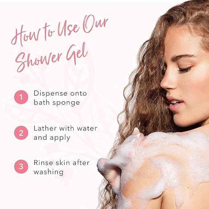100% PURE Coconut Shower Gel Natural Foaming & Hydrating Body Wash - Deeply Moisturizing Gentle Soap Cleanser for All Skin Types, Even Sensitive - Gluten-Free - 8 Fl Oz