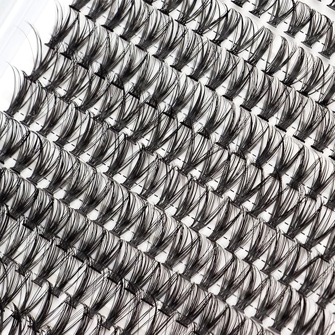 Lash Clusters 280pcs DIY Individual Lashes 30D Cluster Eyelash Extensions 9-16mm Eyelash Clusters Lash Extensions for Self Application (30D,0.07D, 9-16mm)