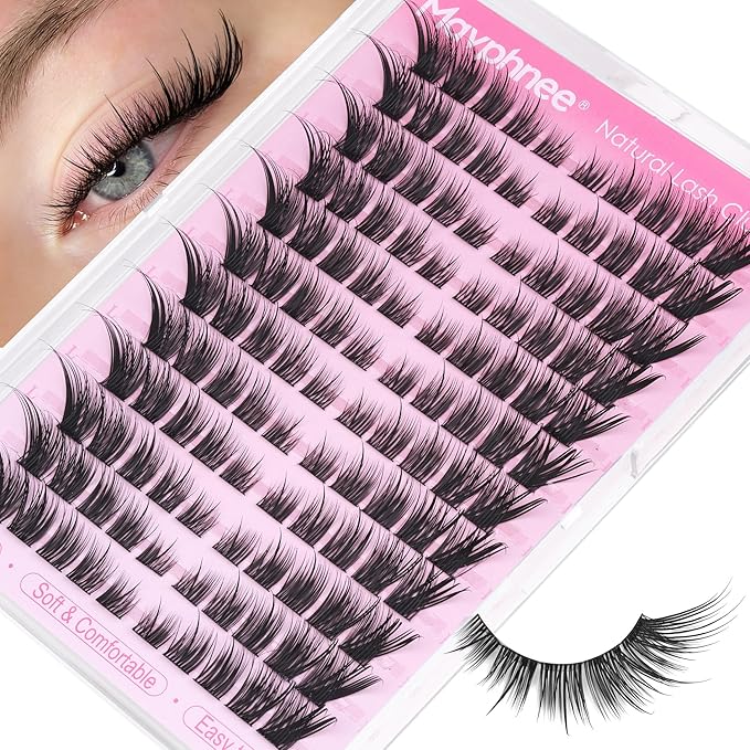 Fox Eye Lash Clutsers Wispy Cluster Eyelash Extensions Fairy Cat Eye Individual Lash Extension LC-Curly Cluster Lashes DIY Lash Pack Natural Eyelash Clusters Beginner-friendly by Mavphnee