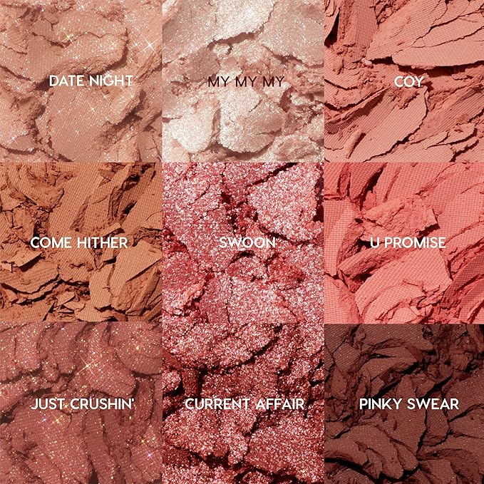 ColourPop Eyeshadow Palette - Eye Makeup Palette with Matte, Metallic, Matte Sparkle & Glitter Finishes - High-Pigment Eye Makeup with a Long-Wearing Formula - Blush Baby (0.3 oz)