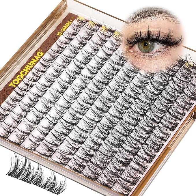 Wispy Lash Clusters Natural Eyelash Clusters 10-14mm Spiky Cluster Eyelash Extensions C Curly Manga Lashes Clusters DIY Individual Lashes Extension Pestañas postizas naturales by TOOCHUNAG