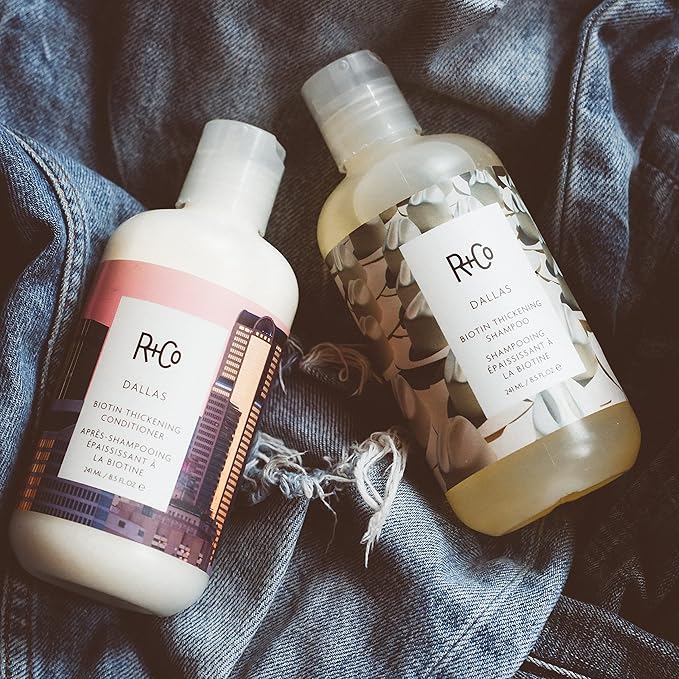 R+Co Dallas Biotin Thickening Shampoo + Conditioner Kit | Thickens, Nourishes + Strengthens | Vegan + Cruelty-Free | 8.5 oz (Pack of 2)