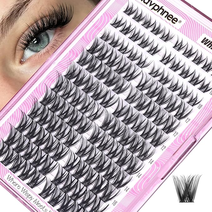 Eyelash Clusters Wispy LashClusters Natural DIY Lash Extensions 10-16MM Individual Eyelashes 120Pcs Cluster Lashes CC-Curly Cluster Eyelash Extensions Fairy Lashes Clusters For Daily Wear