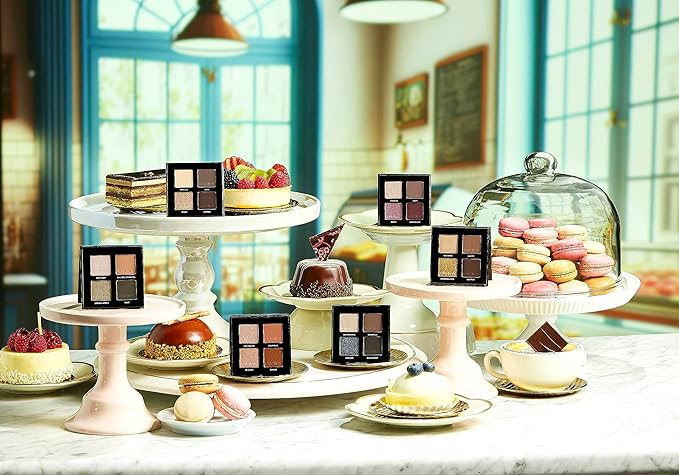 Sigma Beauty Quad Eyeshadow Palette – Makeup Eyeshadow Quad with a Buttery Soft Formula and Buildable, Blendable Shades for a Flawless Eye Look, Designed for All Day Wear (Blueberry Parfait)