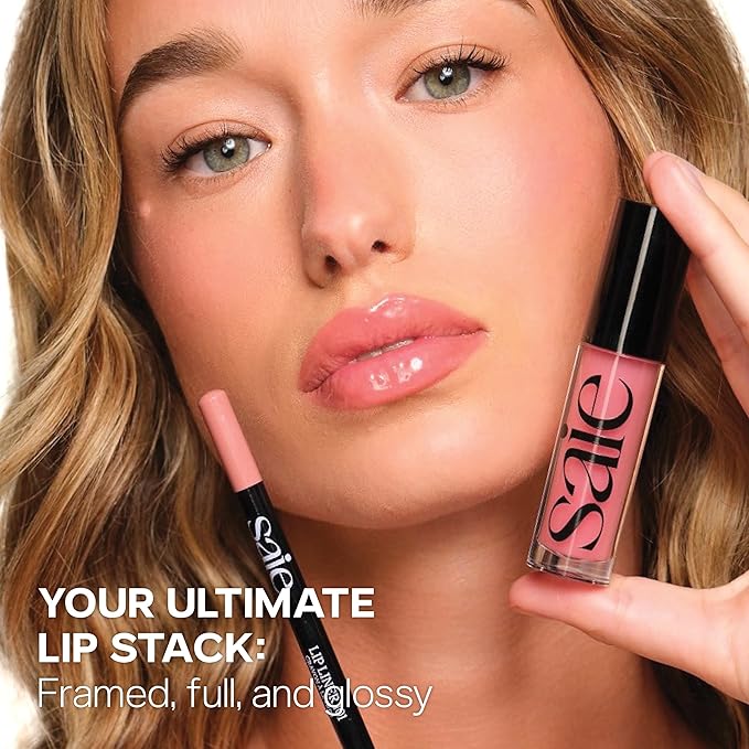 Saie Glossybounce - Hydrating Lip Gloss and Tinted Lip Oil Hybrid with Hyaluronic Acid & Jojoba Oil for Non-Sticky, Ultra-Shiny, Plump & Soft Lips - Everyday Makeup Essential - Shake (.17 oz)