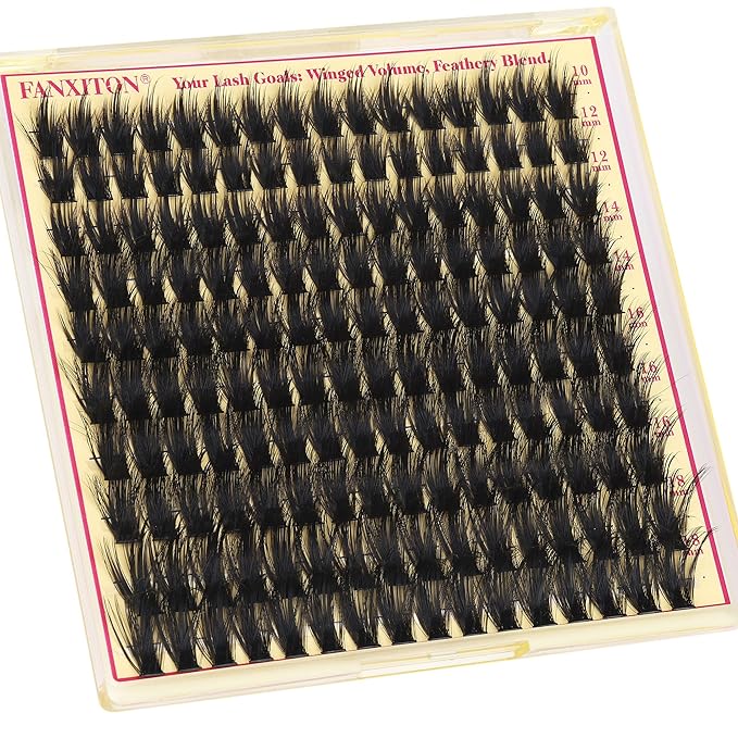 Wispy Lash Clusters with Spikes Manga Lash Clusters 160D Eyelash Clusters 10-18MM Thick Lashes Clusters Fluffy Cluster Eyelash Extensions by FANXITON