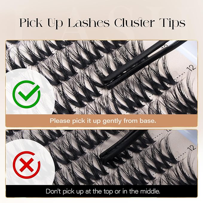 BEFER Lash Clusters, 108 Pcs 3D Curl Eyelash Clusters Volume Individual Lashes Extensions 10-16MM Wispy Eyelash DIY At Home(Brave, ZE11)