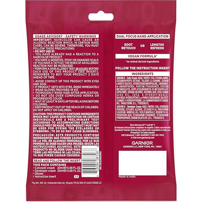 Garnier Color Sensation Color Retouch, Demi Permanent Hair Dye for Roots with 100% Gray Coverage, Rich Brown Hair Dye 6.0, Pack of 6 (Packaging May Vary)