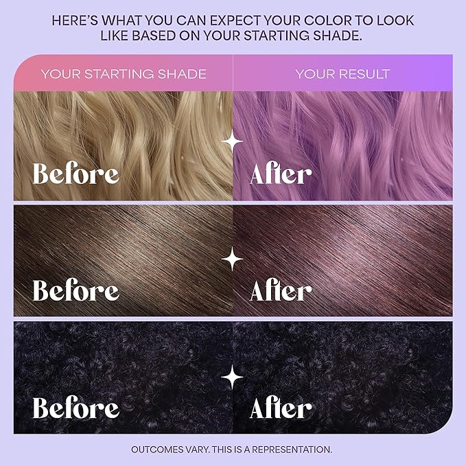 Hally Hair Color Cloud Hair Dye (Purple Avalanche) - Demi-Permanent Foam Hair Color for Women & Men - Mess-Free & Long-Lasting Hair Dye Kit, Hair Coloring Products Wash Out in 4-6 Weeks, Vegan